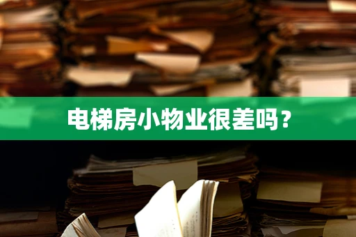 电梯房小物业很差吗？
