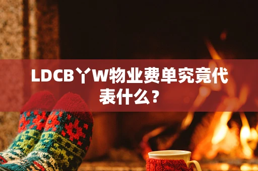 LDCB丫W物业费单究竟代表什么？