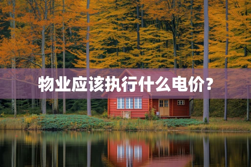 物业应该执行什么电价？