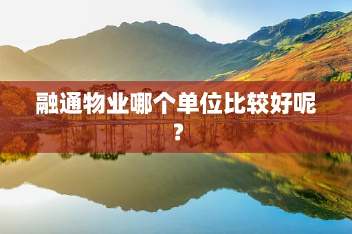 融通物业哪个单位比较好呢？