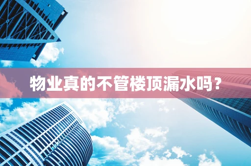 物业真的不管楼顶漏水吗？