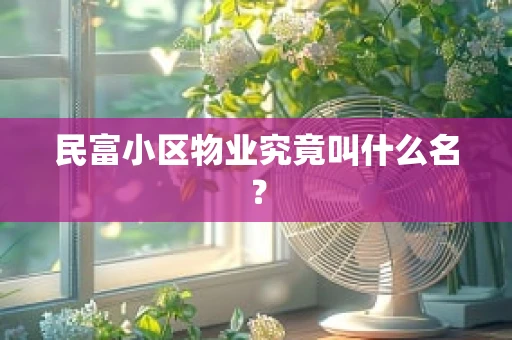 民富小区物业究竟叫什么名？