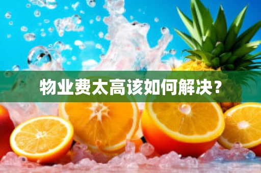物业费太高该如何解决？