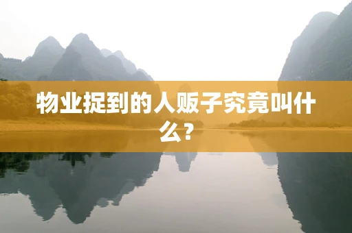 物业捉到的人贩子究竟叫什么？