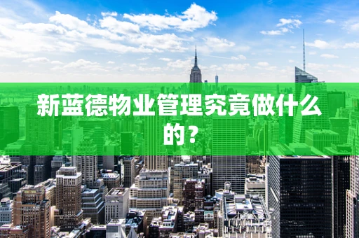 新蓝德物业管理究竟做什么的？