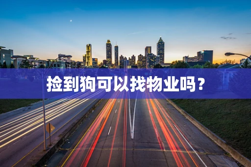 捡到狗可以找物业吗？