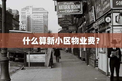 什么算新小区物业费？