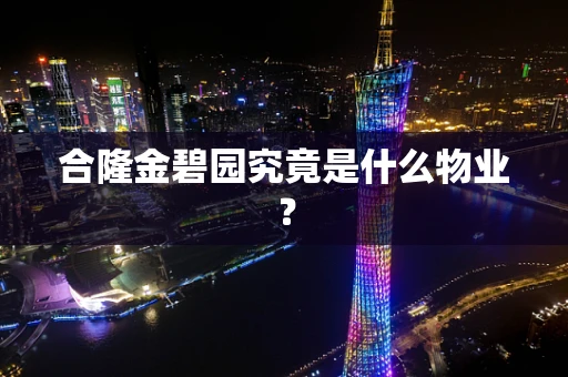 合隆金碧园究竟是什么物业？