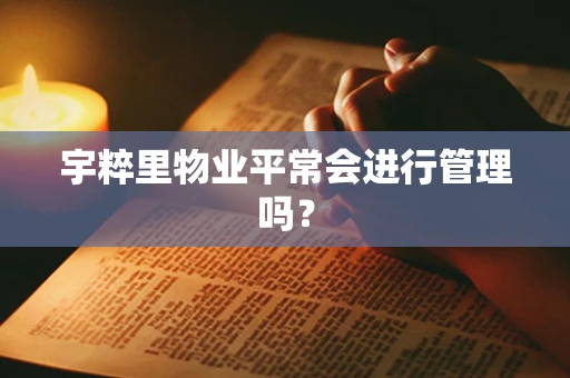 宇粹里物业平常会进行管理吗？