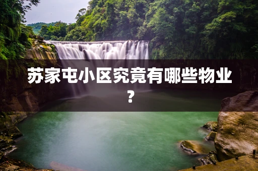 苏家屯小区究竟有哪些物业？