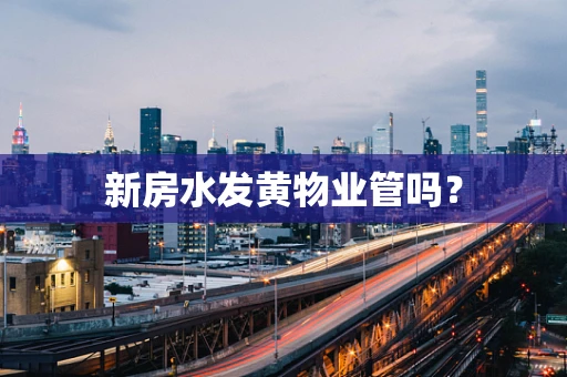新房水发黄物业管吗？