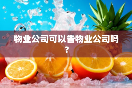 物业公司可以告物业公司吗？