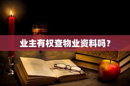 业主有权查物业资料吗？