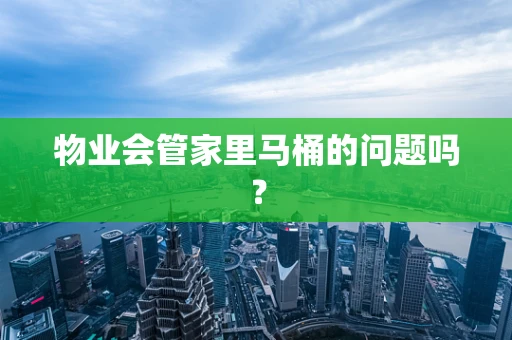 物业会管家里马桶的问题吗？
