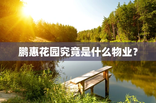 鹏惠花园究竟是什么物业？