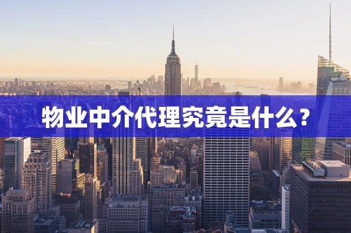 物业中介代理究竟是什么？