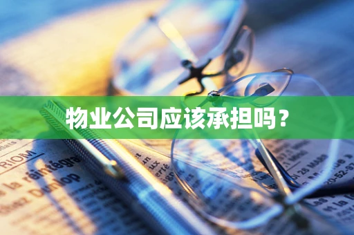 物业公司应该承担吗？