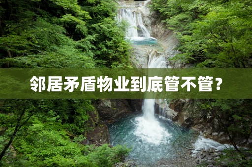 邻居矛盾物业到底管不管？