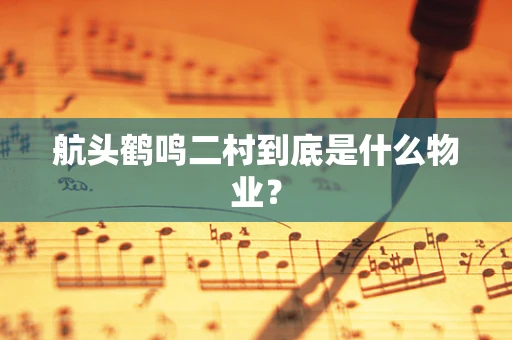 航头鹤鸣二村到底是什么物业？