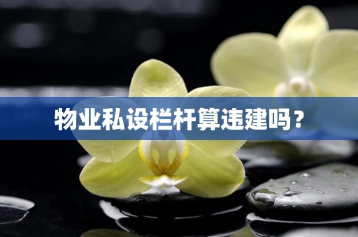 物业私设栏杆算违建吗？