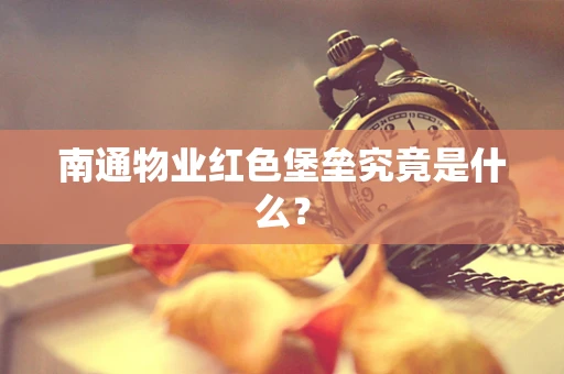 南通物业红色堡垒究竟是什么？
