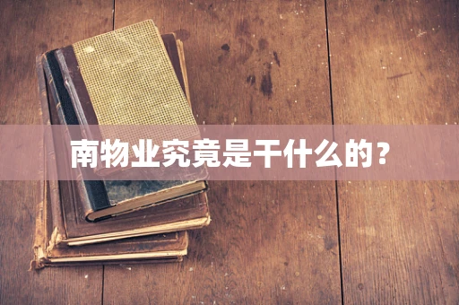 南物业究竟是干什么的？