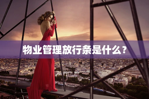 物业管理放行条是什么？