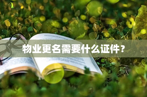 物业更名需要什么证件？