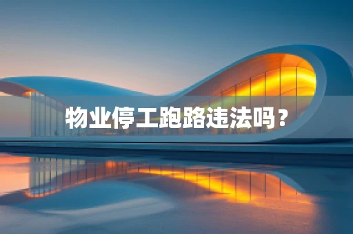物业停工跑路违法吗？