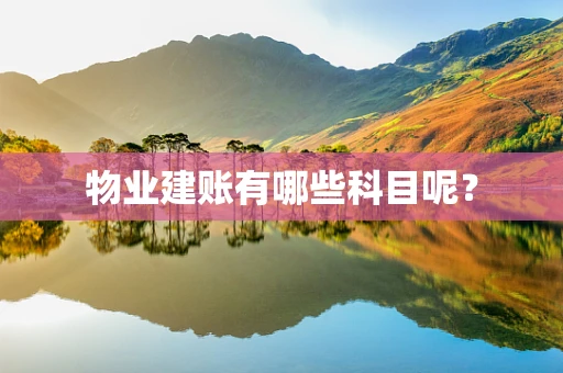 物业建账有哪些科目呢？