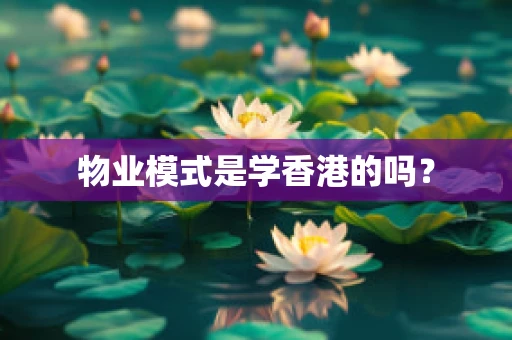 物业模式是学香港的吗？