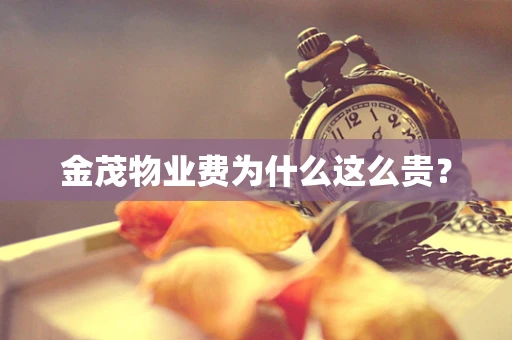 金茂物业费为什么这么贵？