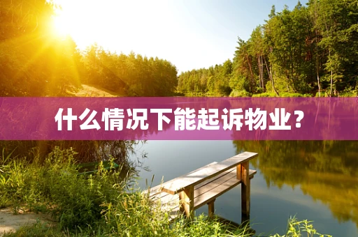 什么情况下能起诉物业？