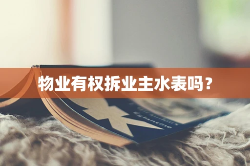 物业有权拆业主水表吗？