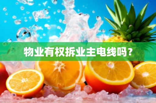 物业有权拆业主电线吗？