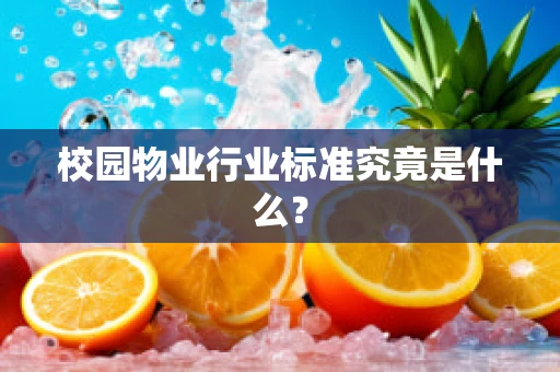 校园物业行业标准究竟是什么？