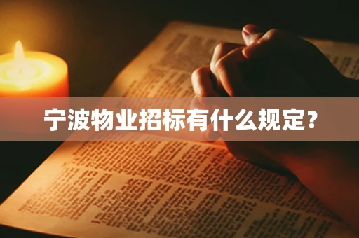 宁波物业招标有什么规定？