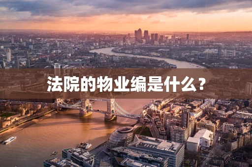 法院的物业编是什么？